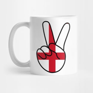 England Flag V Sign Mug